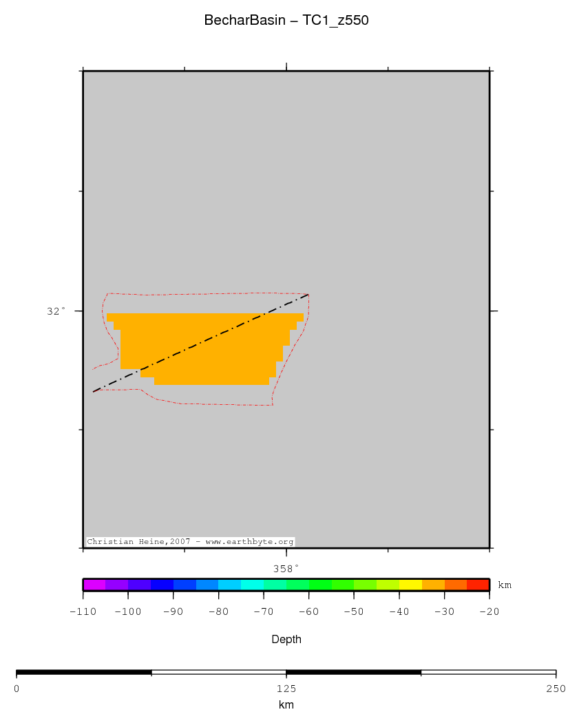 Bechar Basin location map