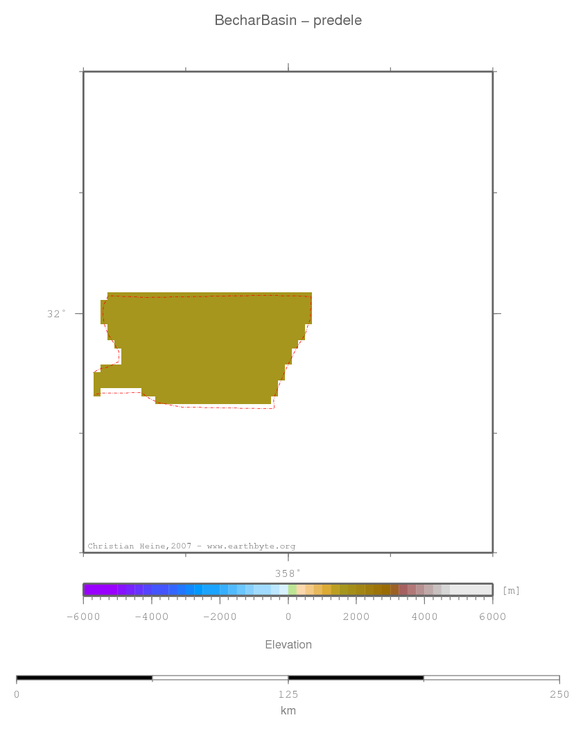 Bechar Basin location map