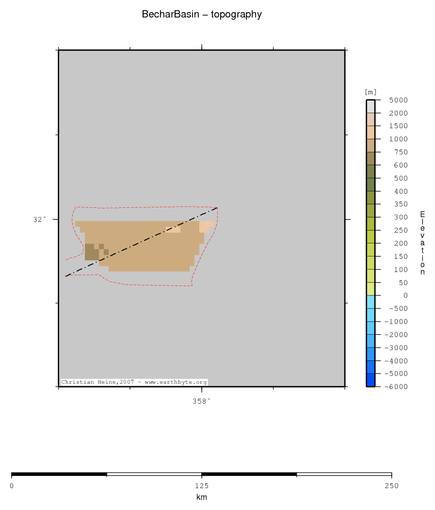 Bechar Basin location map