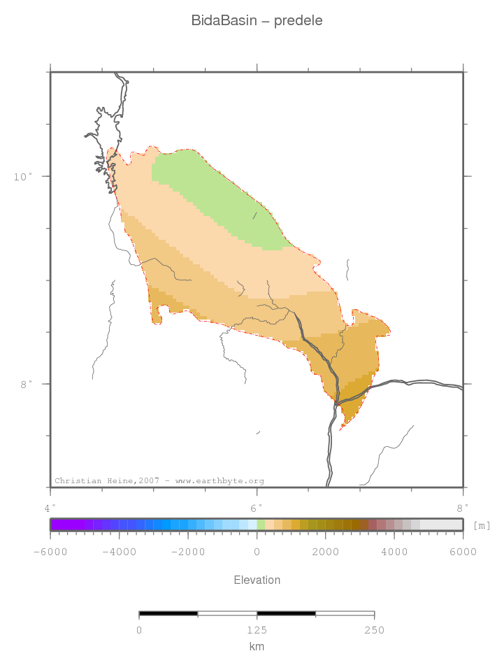 Bida Basin location map