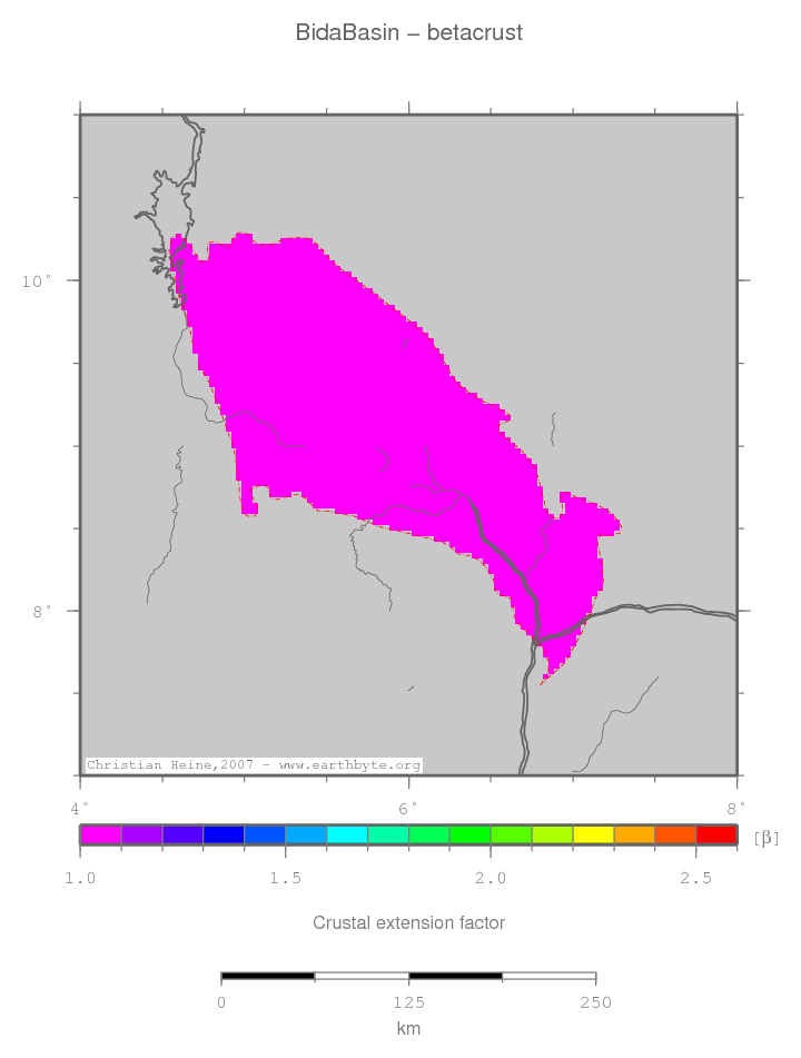 Bida Basin location map