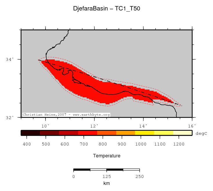 Djefara Basin location map