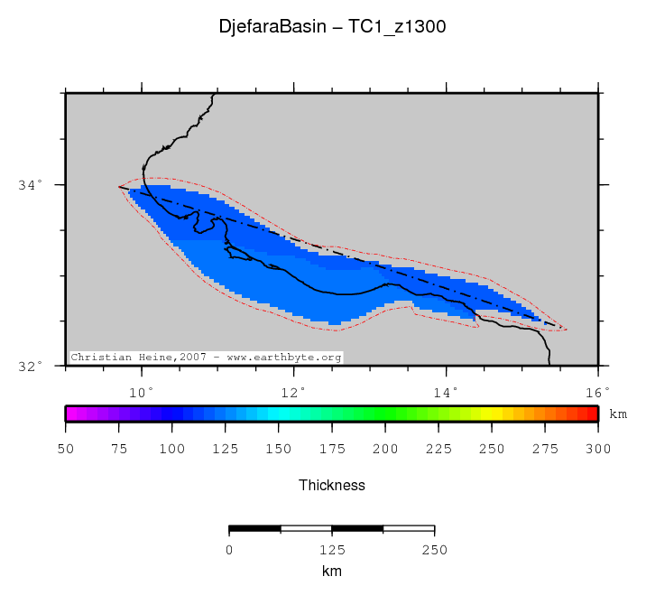 Djefara Basin location map