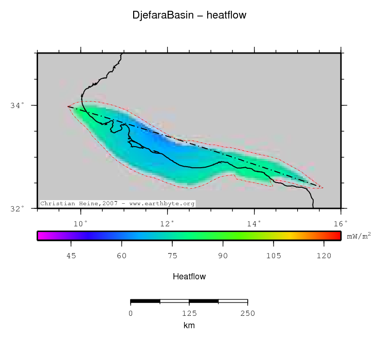 Djefara Basin location map