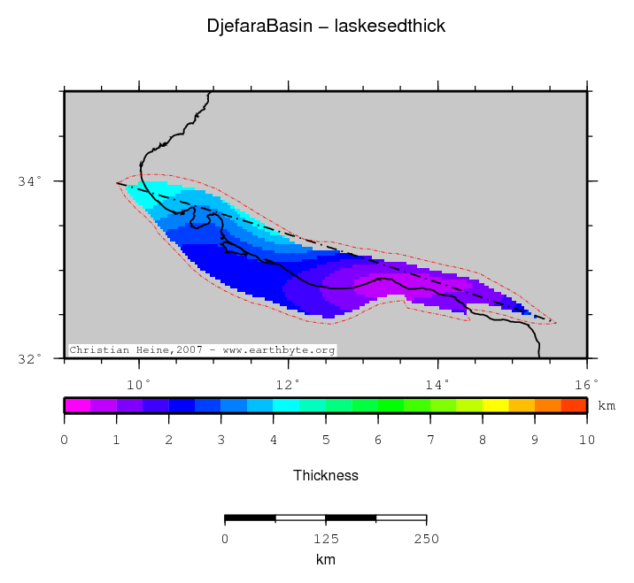 Djefara Basin location map