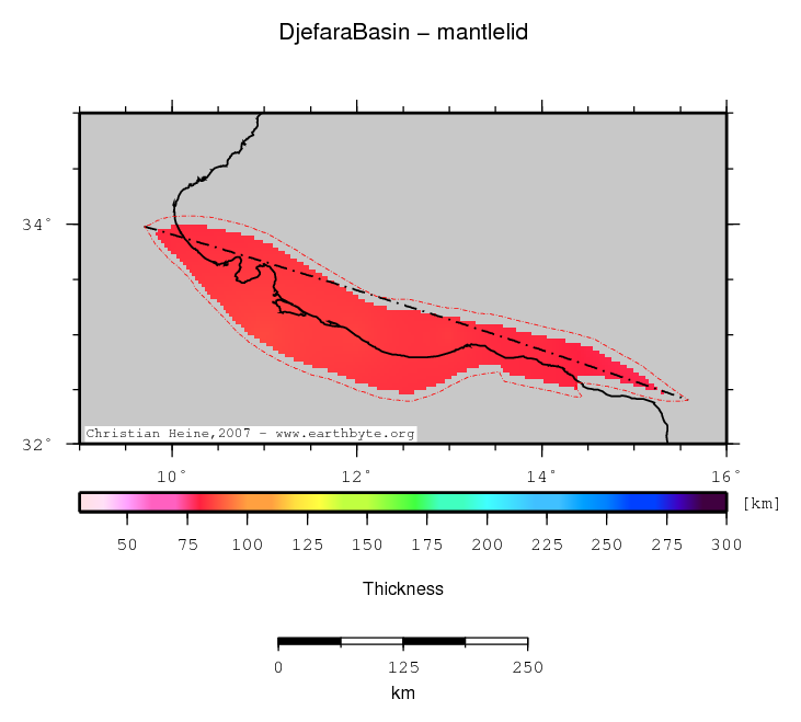 Djefara Basin location map