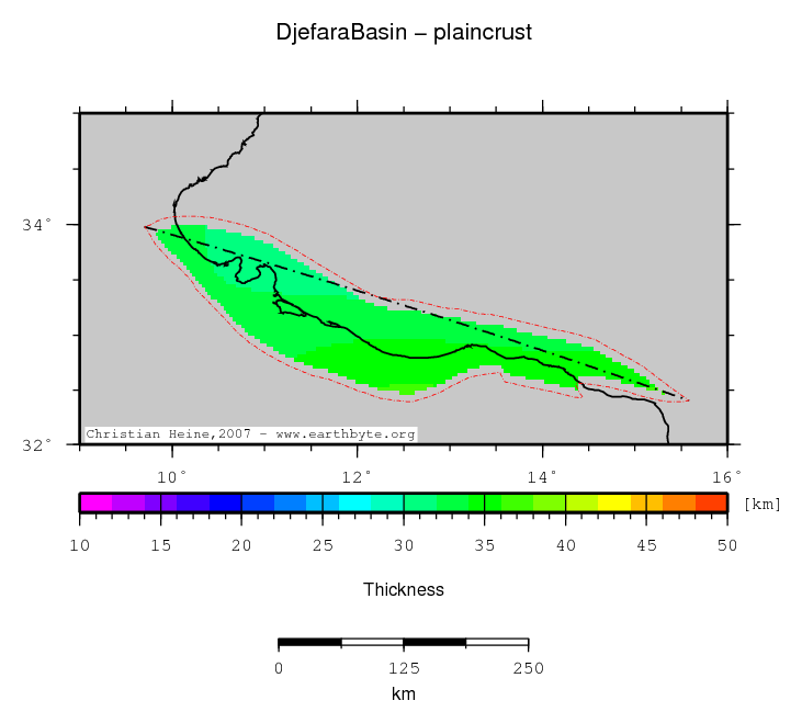 Djefara Basin location map