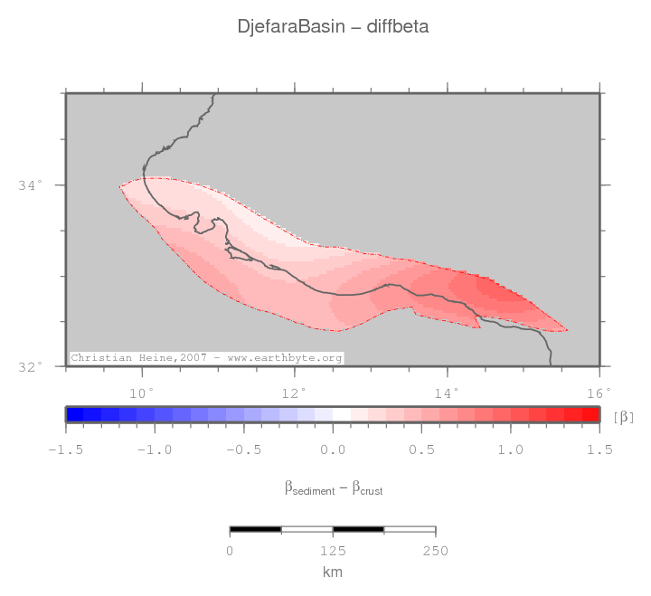 Djefara Basin location map