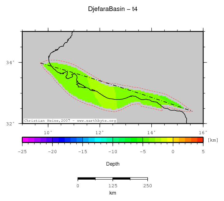 Djefara Basin location map