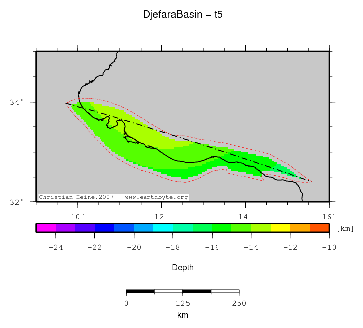 Djefara Basin location map