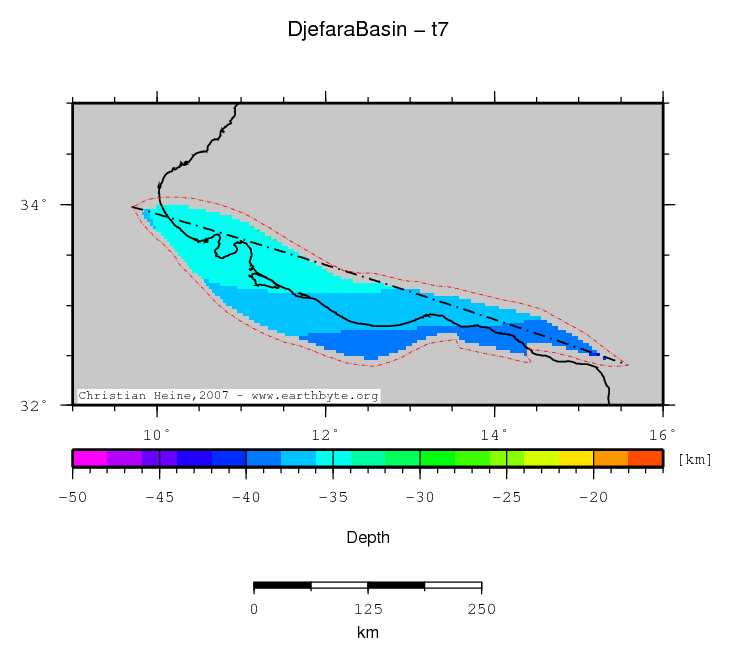 Djefara Basin location map