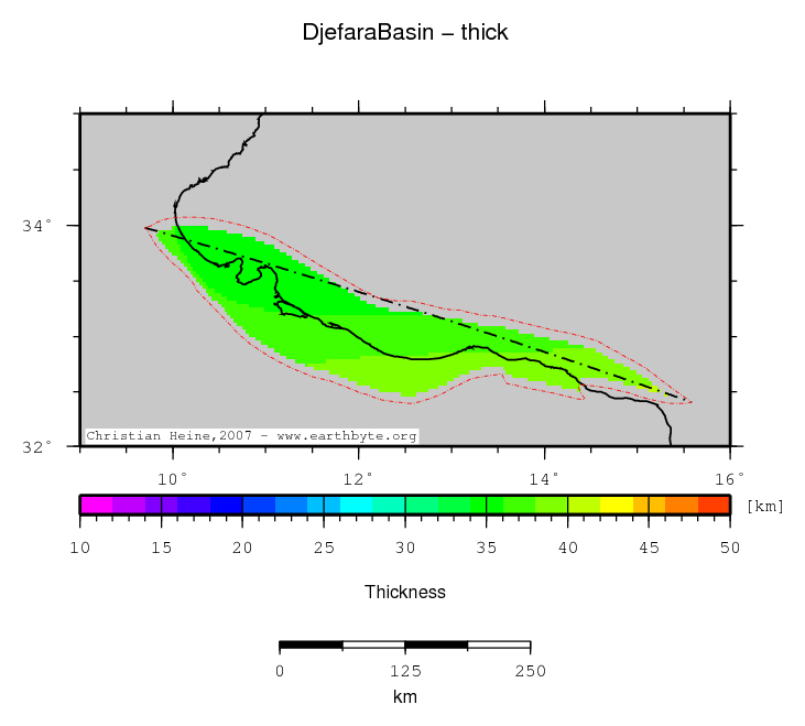 Djefara Basin location map