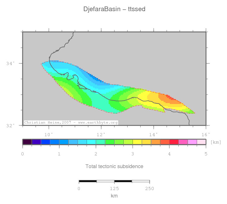 Djefara Basin location map