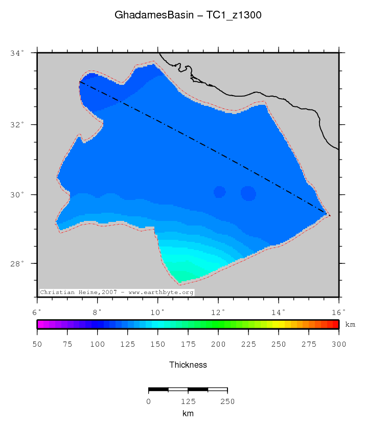 Ghadames Basin location map