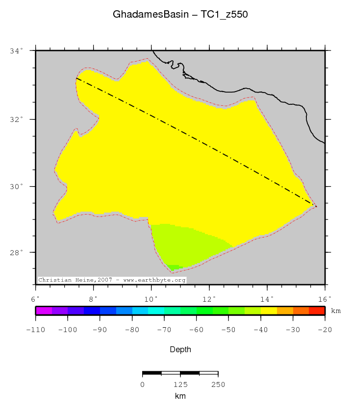 Ghadames Basin location map