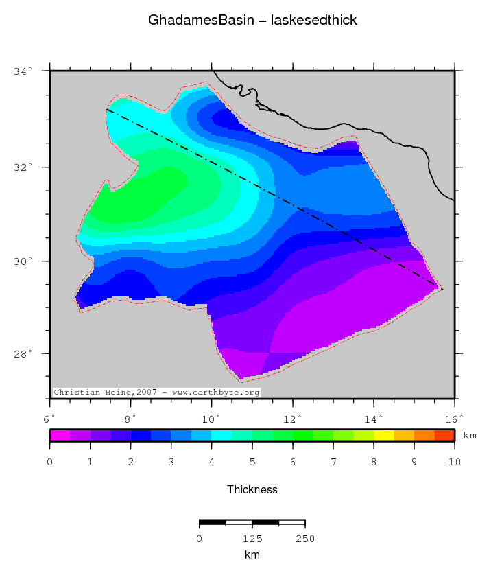 Ghadames Basin location map