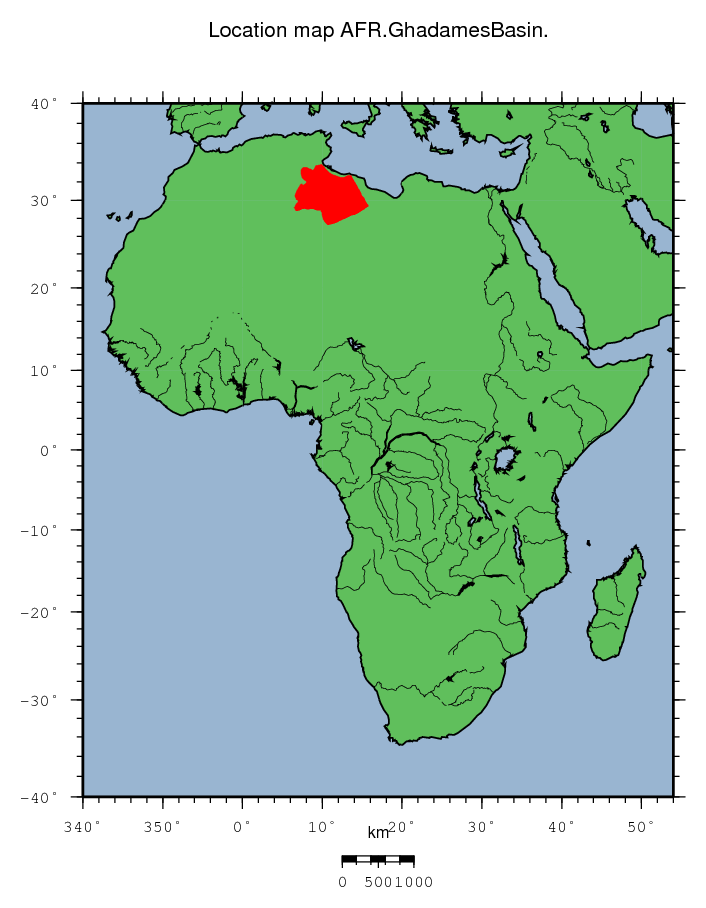 Ghadames Basin location map