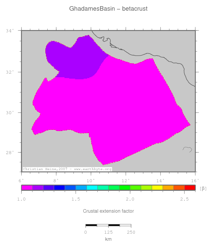 Ghadames Basin location map