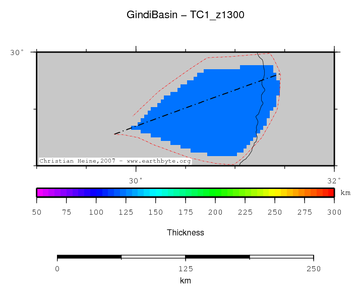 Gindi Basin location map