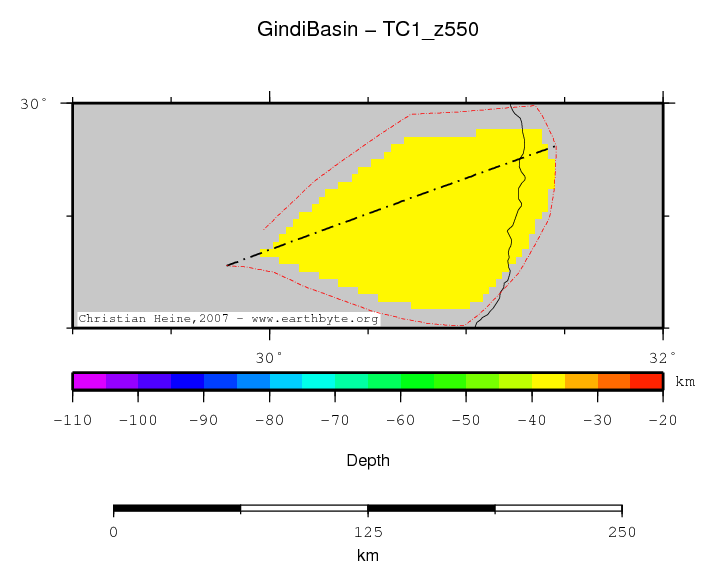 Gindi Basin location map