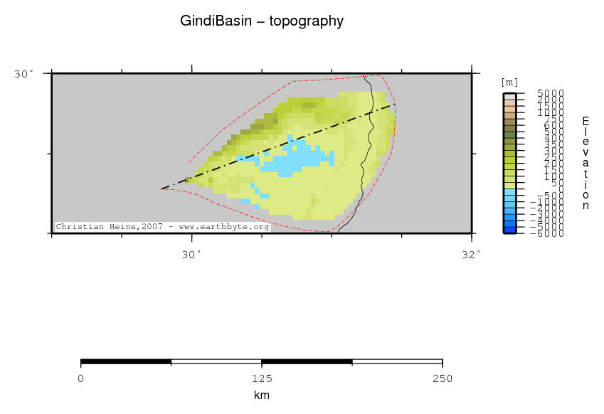 Gindi Basin location map