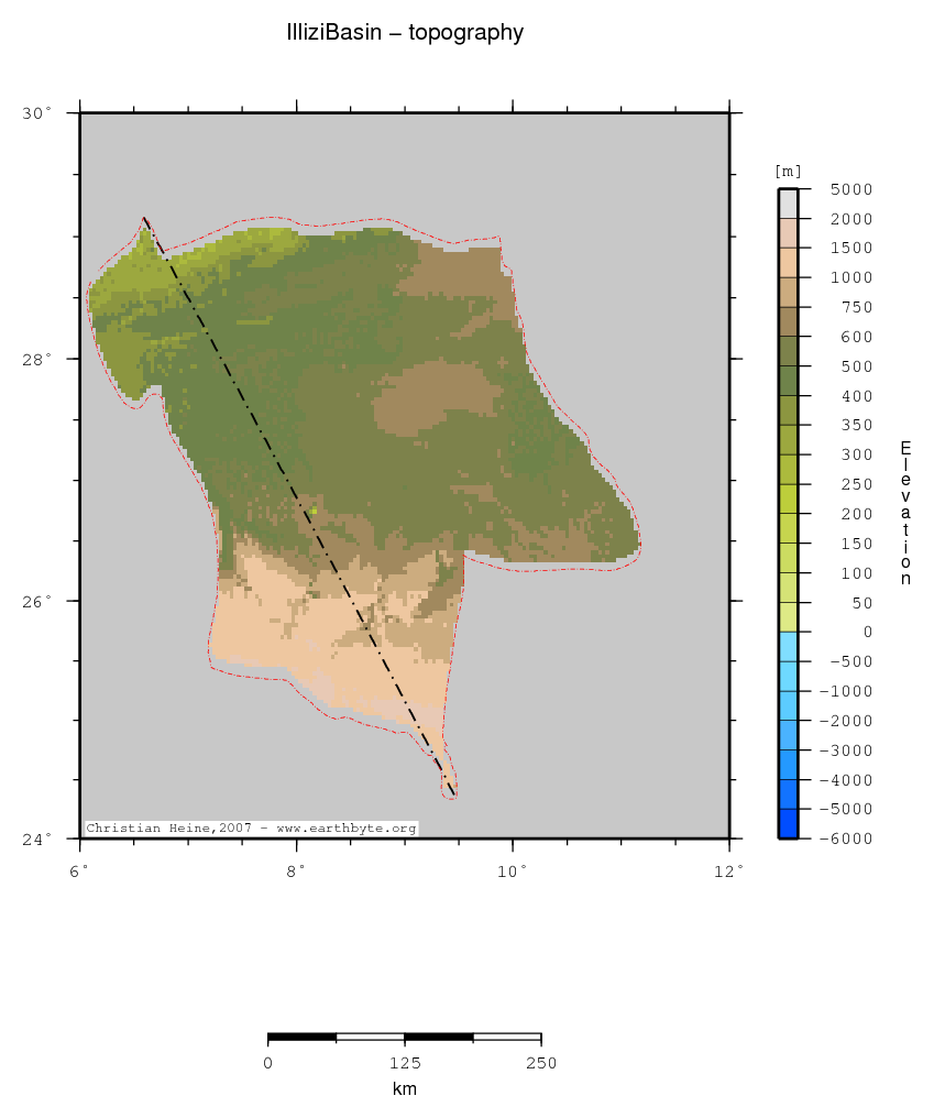 Illizi Basin location map