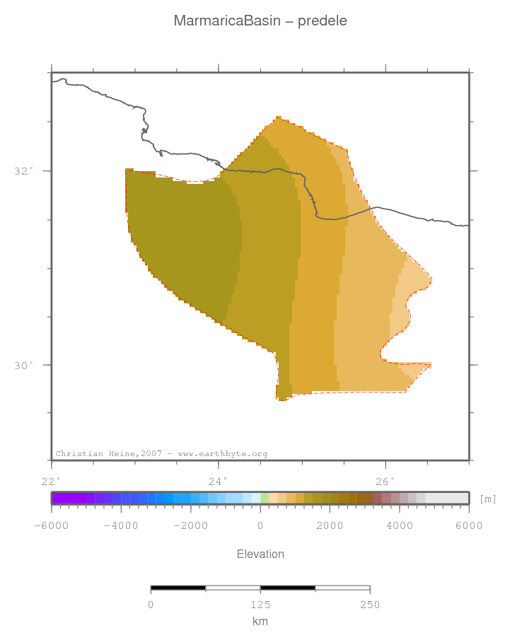 Marmarica Basin location map