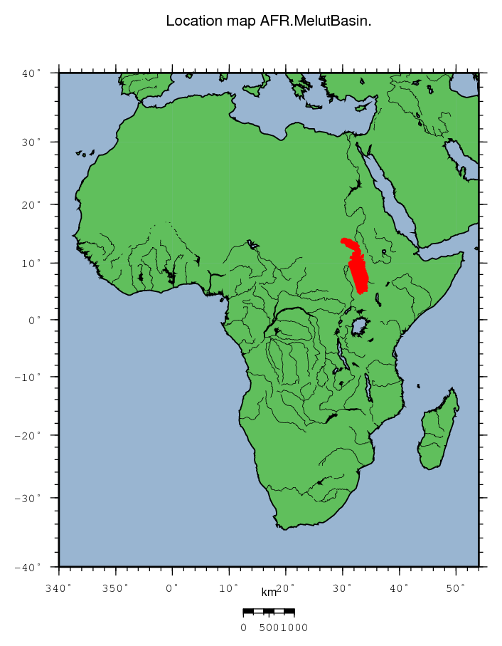 Melut Basin location map