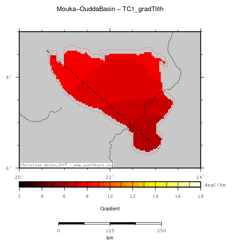 Mouka-Oudda Basin location map