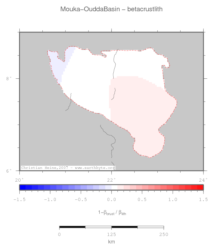 Mouka-Oudda Basin location map