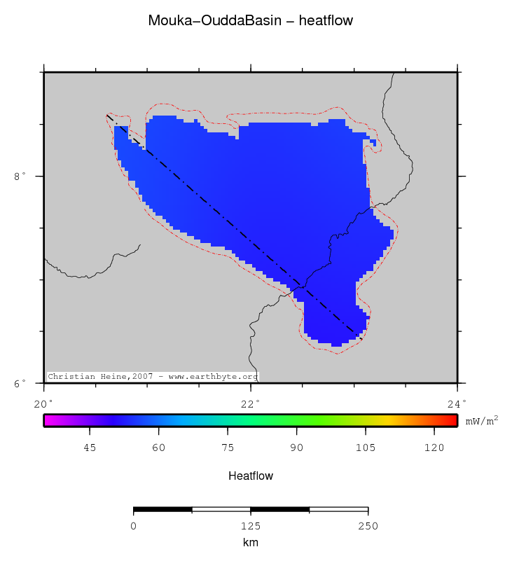 Mouka-Oudda Basin location map