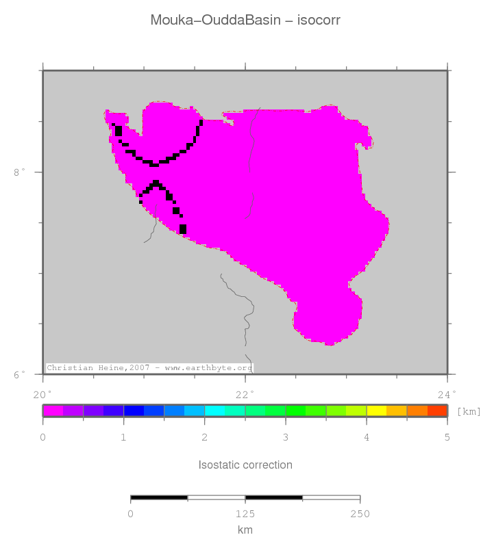 Mouka-Oudda Basin location map