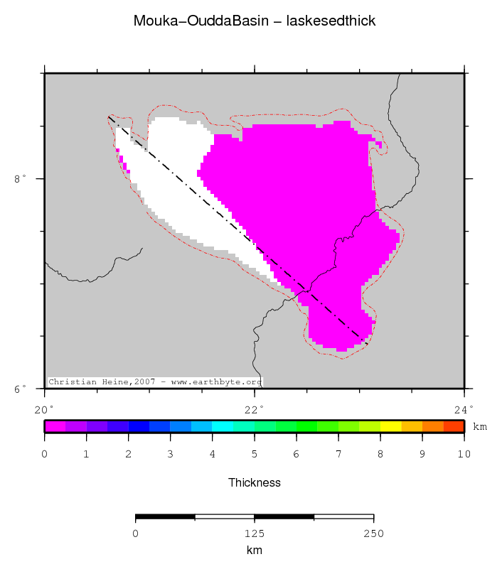 Mouka-Oudda Basin location map