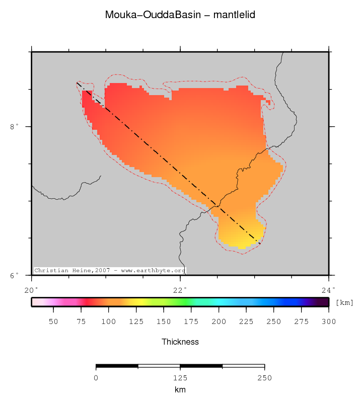 Mouka-Oudda Basin location map