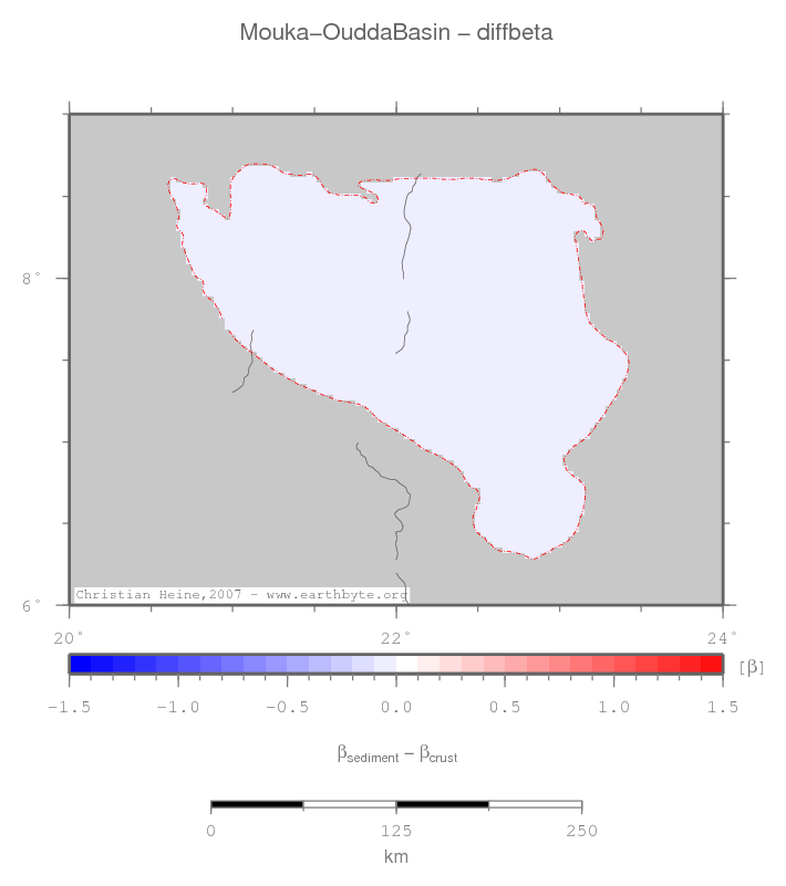 Mouka-Oudda Basin location map