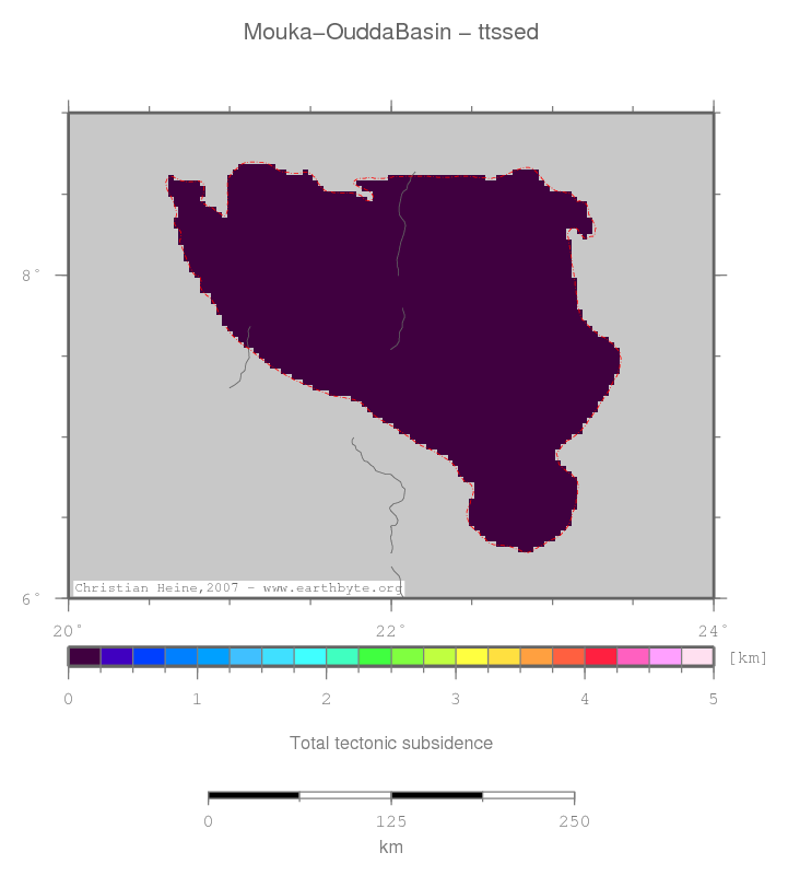 Mouka-Oudda Basin location map