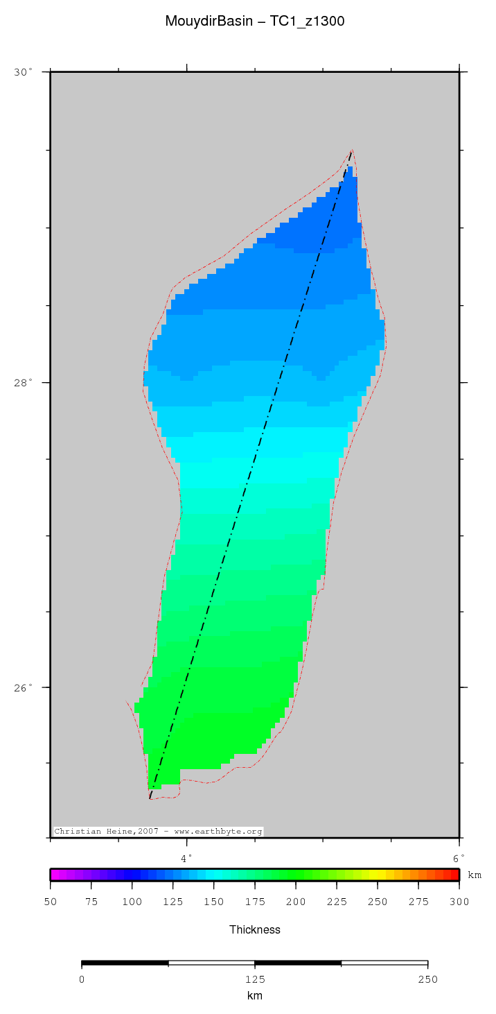 Mouydir Basin location map