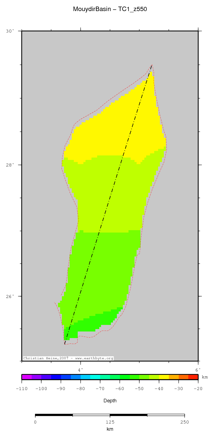 Mouydir Basin location map