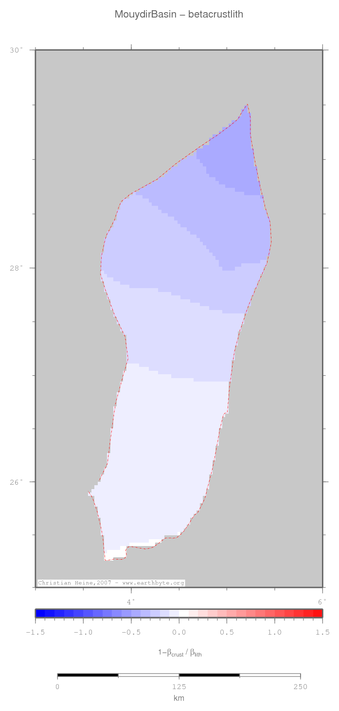 Mouydir Basin location map