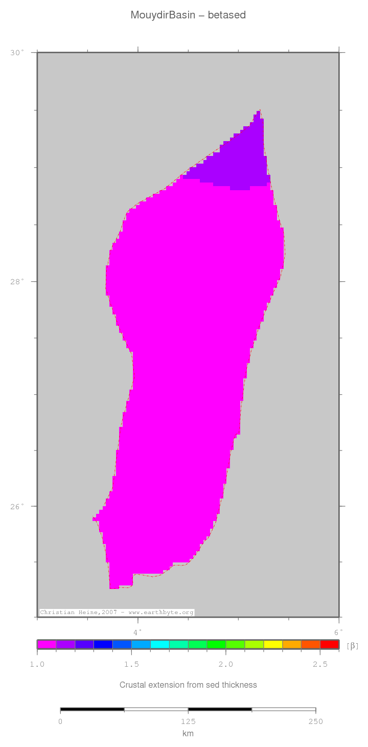 Mouydir Basin location map