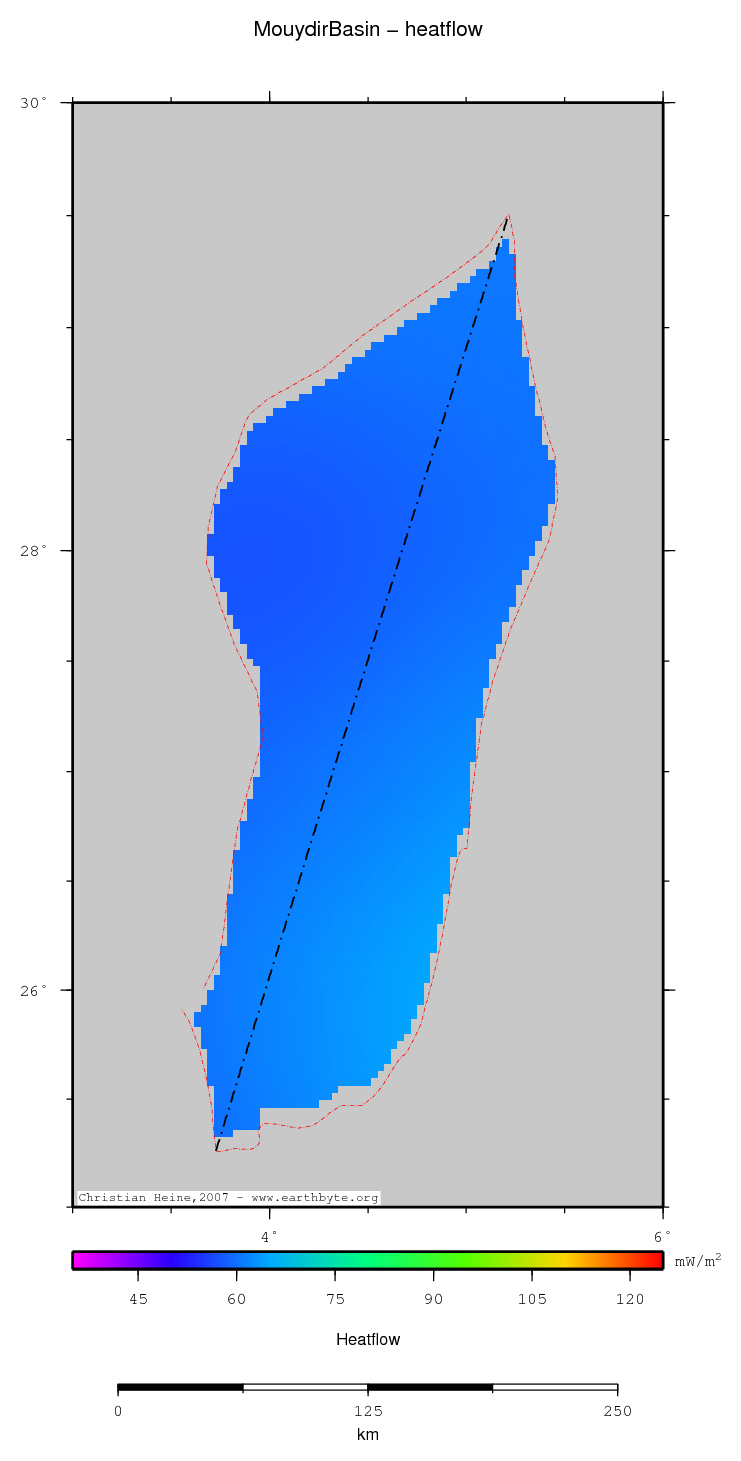 Mouydir Basin location map