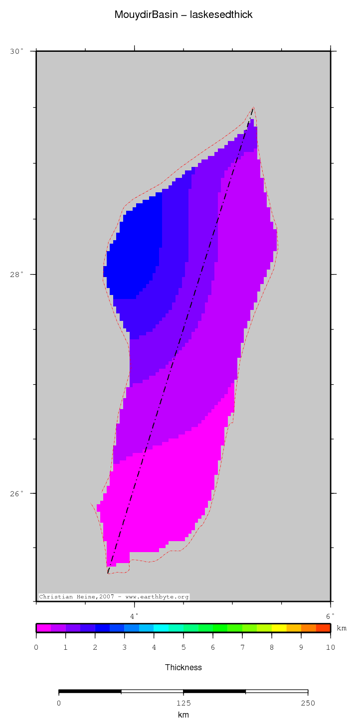 Mouydir Basin location map