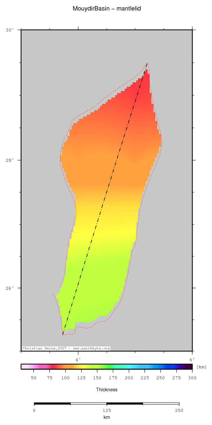 Mouydir Basin location map