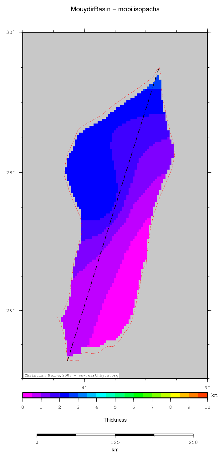 Mouydir Basin location map