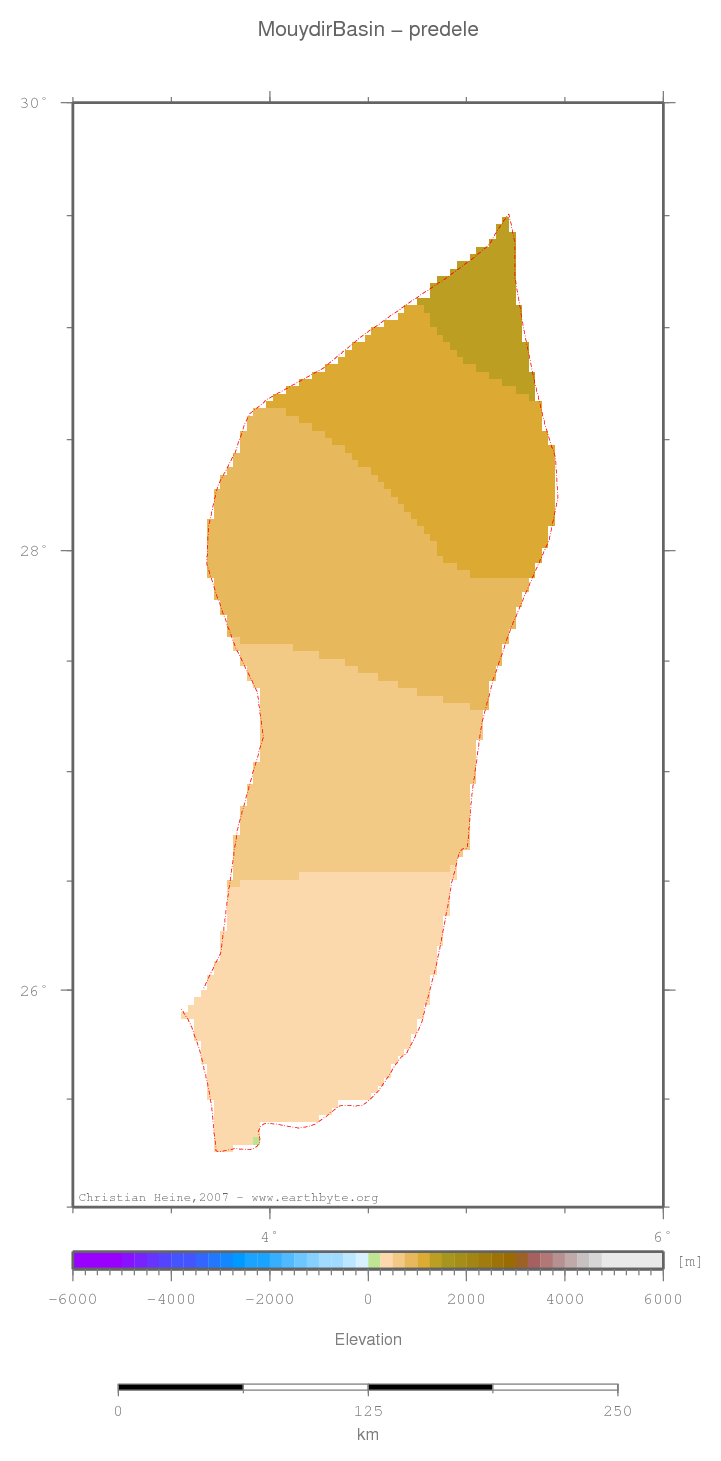 Mouydir Basin location map