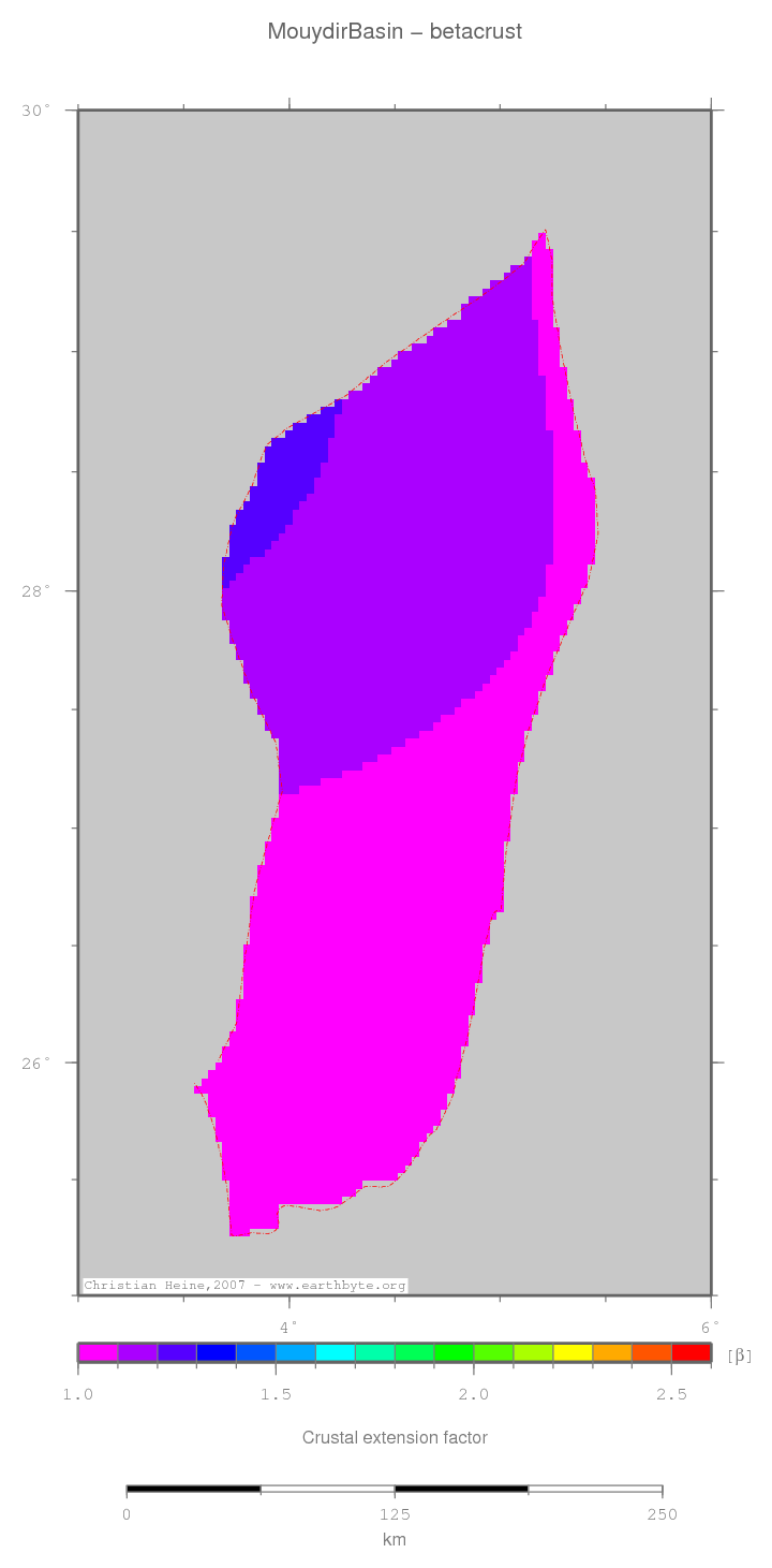 Mouydir Basin location map