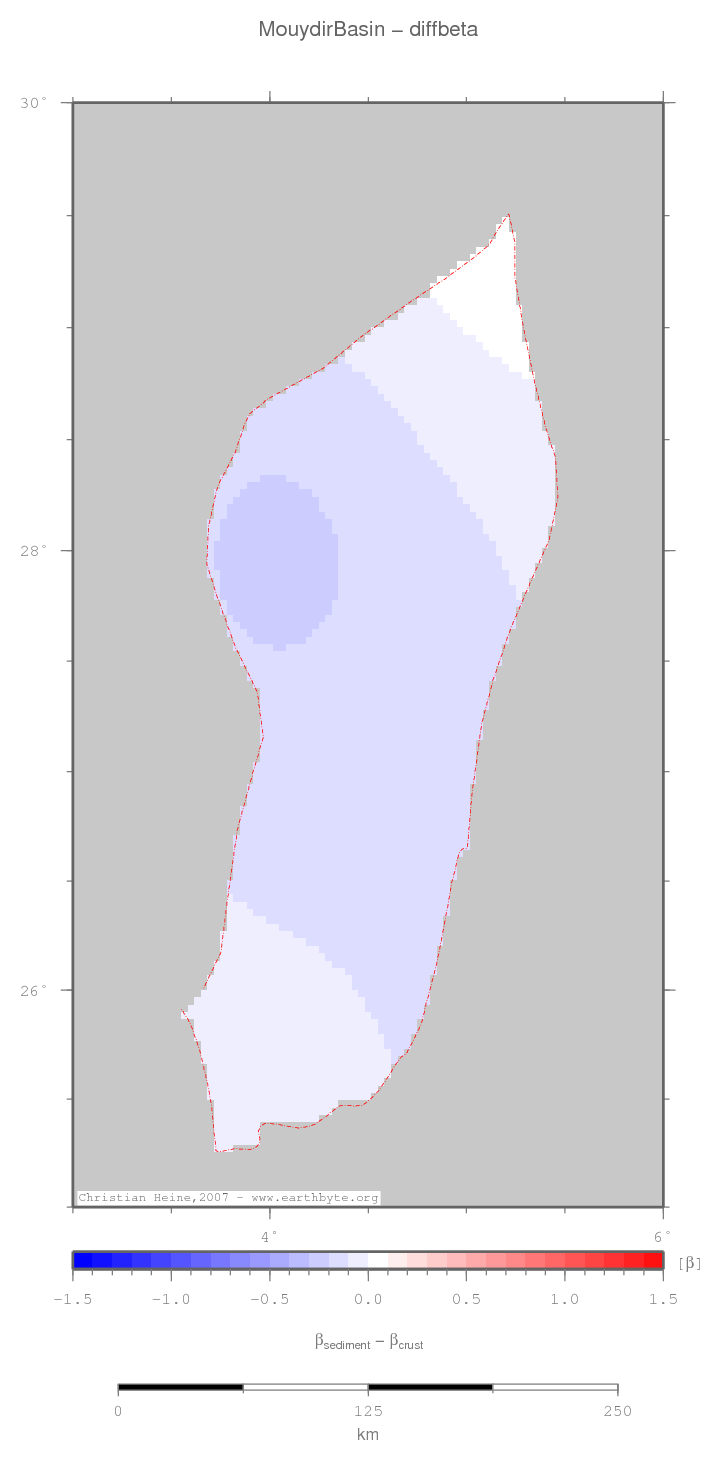 Mouydir Basin location map