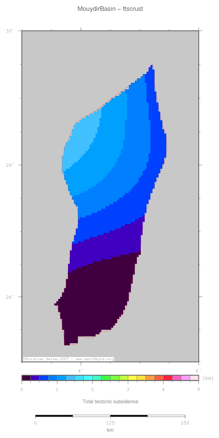 Mouydir Basin location map