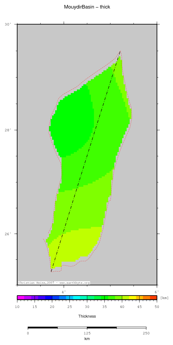 Mouydir Basin location map