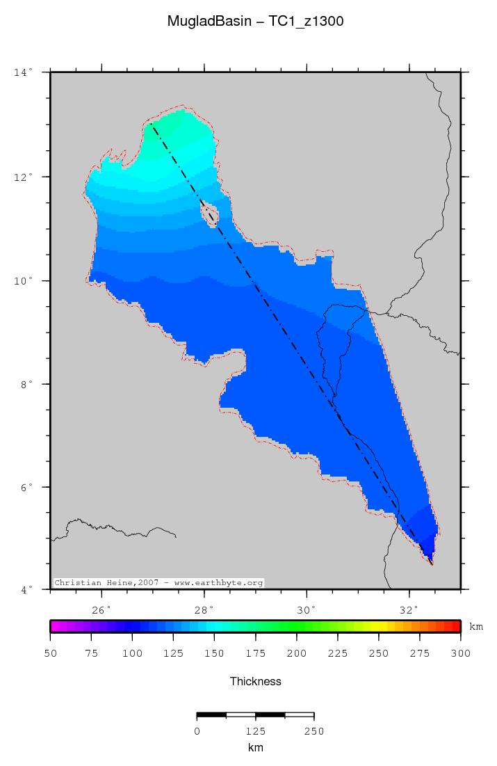 Muglad Basin location map